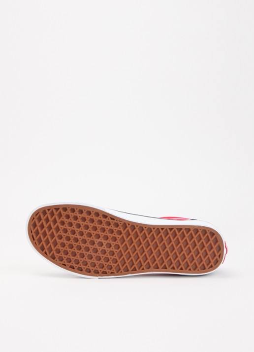 VANS Old Skool sneaker met details van leer - detail rood