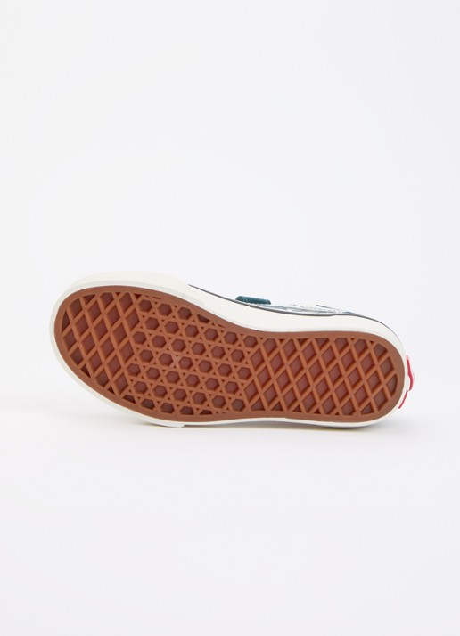 VANS Old Skool V geo check sneaker met suéde details  - detail groen