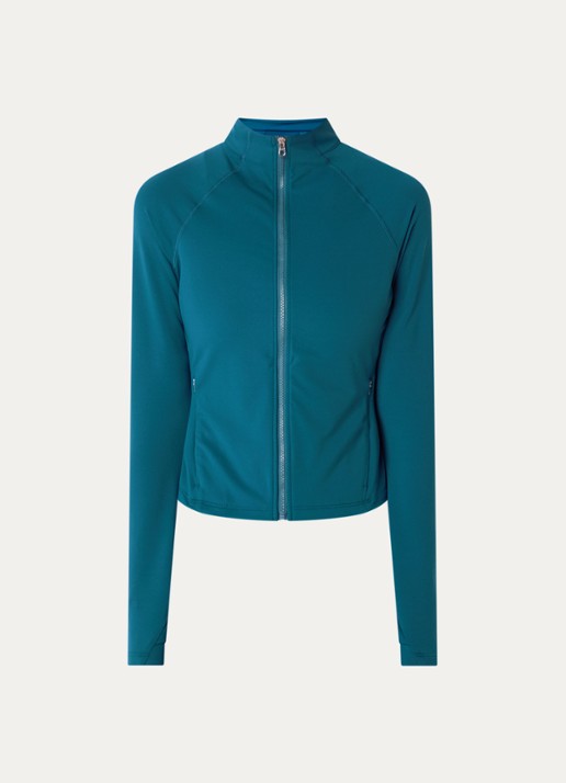 Varley Always trainingsvest met ritszakken - voorkant aquablauw