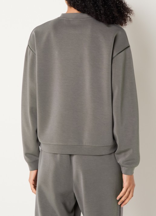 Varley Coralie sweater met ronde hals - achterkant donkergrijs
