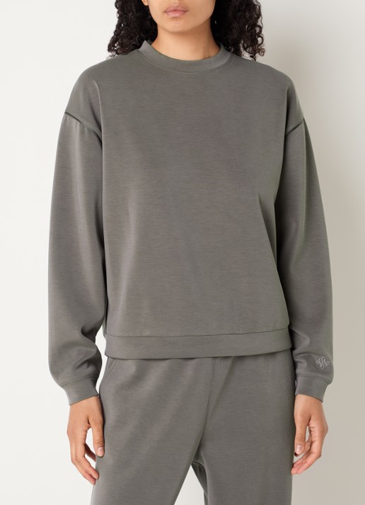 Varley Coralie sweater met ronde hals - detail 4 donkergrijs