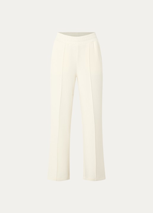 Varley High waist wide leg joggingsbroek met steekzakken - voorkant ivoor