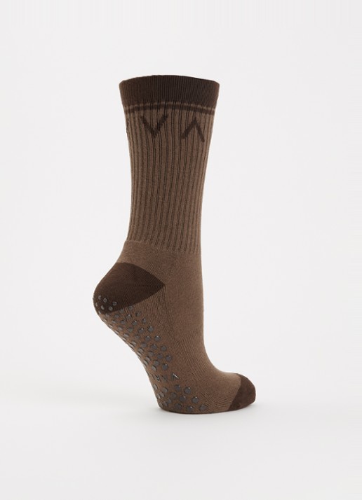 Varley Kendrick Grip sokken met logoprint - detail 3 bruin