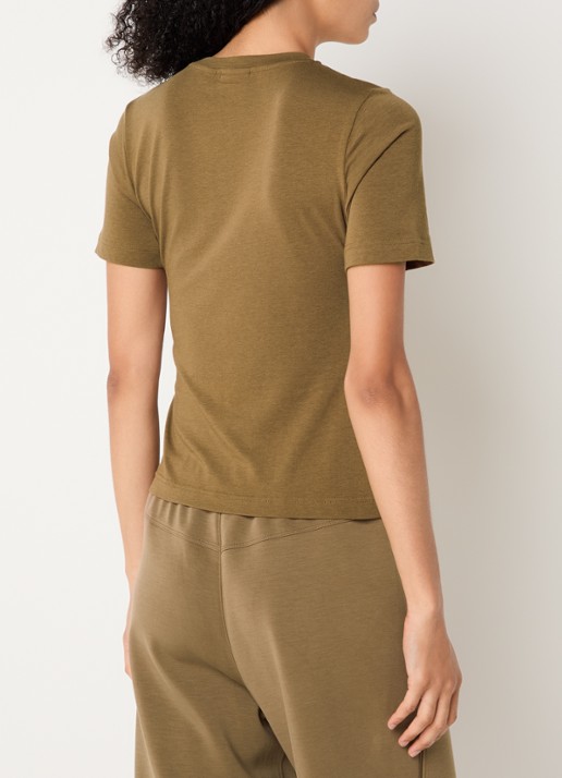 Varley Regina T-shirt met ronde hals - achterkant 3 mosgroen