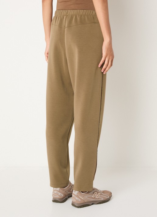 Varley Wilfred high waist tapered fit joggingbroek met steekzakken - achterkant mosgroen