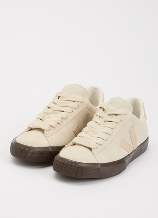 Veja Campo sneaker van suède - detail beige