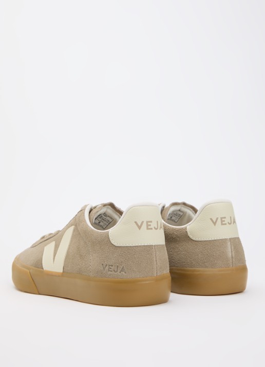 Veja Campo sneaker van suède - achterkant 3 donkerbeige