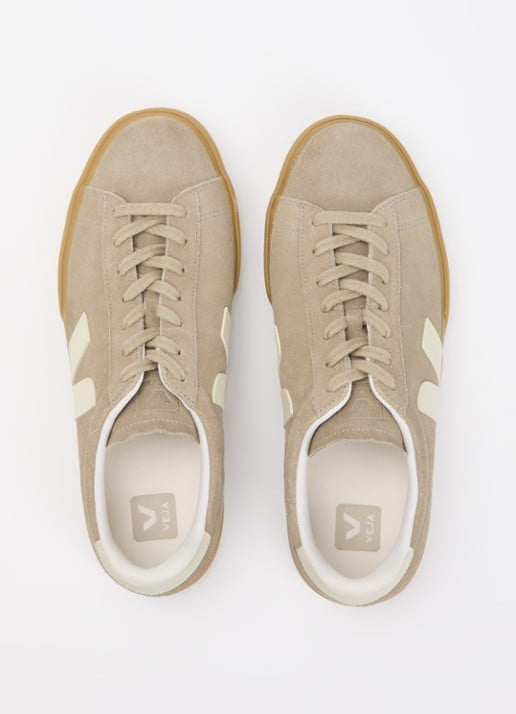 Veja Campo sneaker van suède - detail 5 donkerbeige