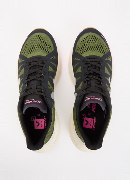 Veja Condor 3 Advanced Sneaker van mesh - detail 3 legergroen
