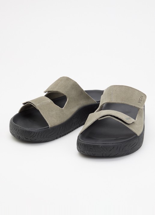 Veja Etna slipper van suède - detail 3 olijfgroen