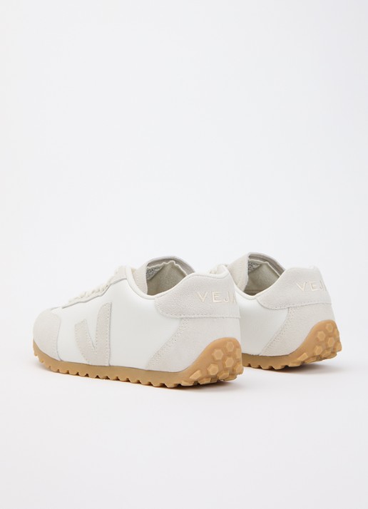 Veja GT sneaker van leer met suède details - achterkant 5 wit