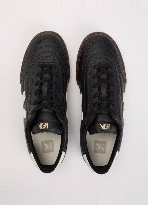 Veja Panenka sneaker van leer - detail 4 zwart