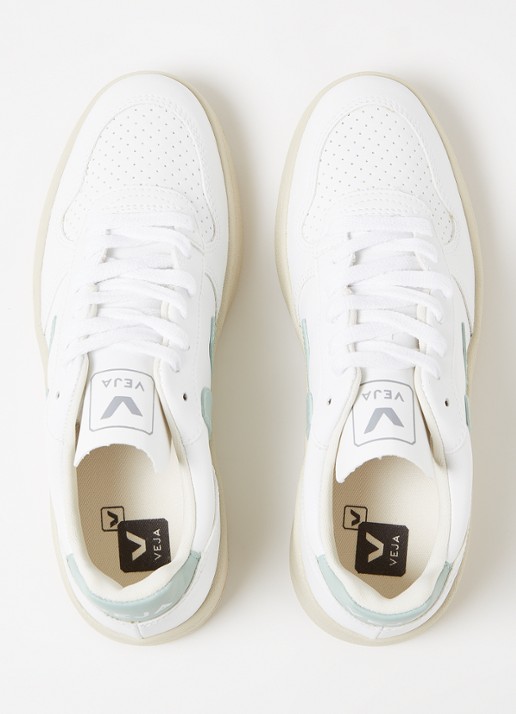 Veja V-10 sneaker met suède details - detail 4 lindegroen