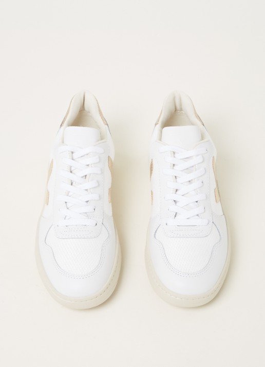 Veja V-10 sneaker van leer - detail 2 goud