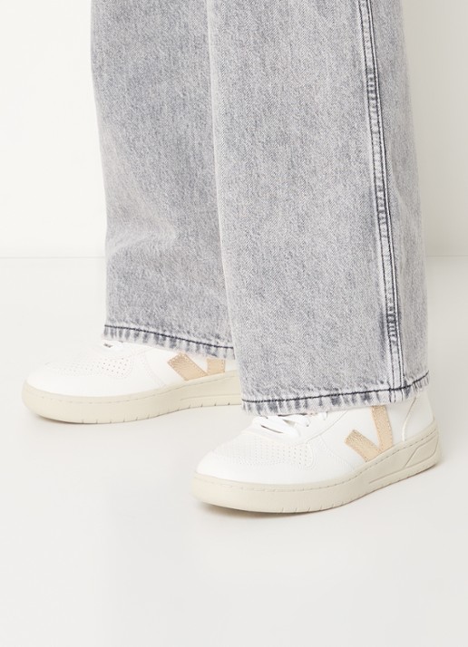 Veja V-10 sneaker van leer - voorkant 6 wit