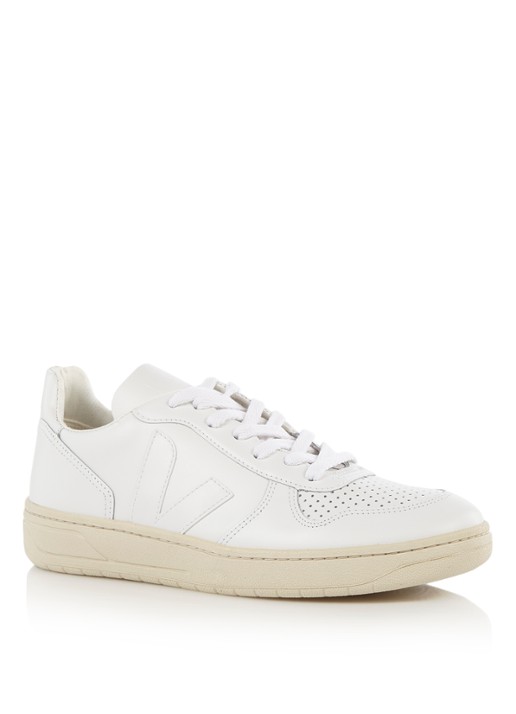 Veja V-10 sneaker  - voorkant wit