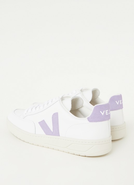 Veja V-12 sneaker van leer  - detail 3 wit