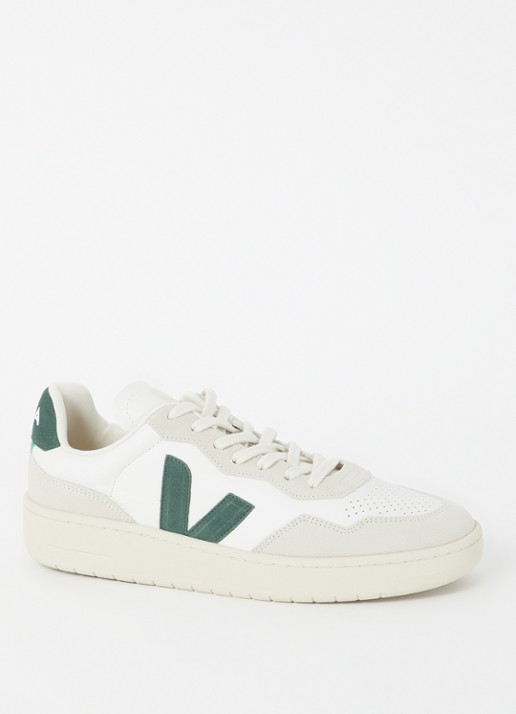 Veja V-90 sneaker van leer met suède details