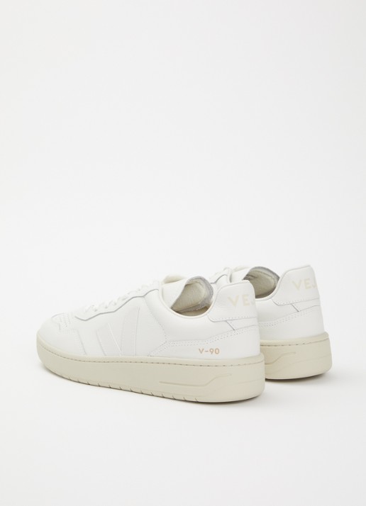 Veja V-90 sneaker van leer - achterkant wit