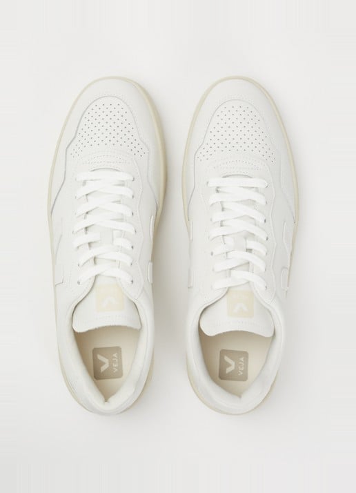 Veja V-90 sneaker van leer - detail 5 wit