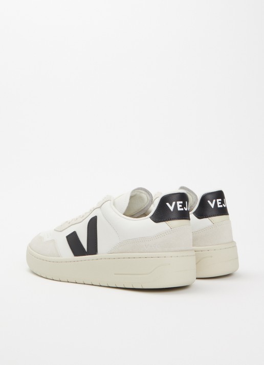 Veja V-90 sneaker van leer - achterkant 3 wit