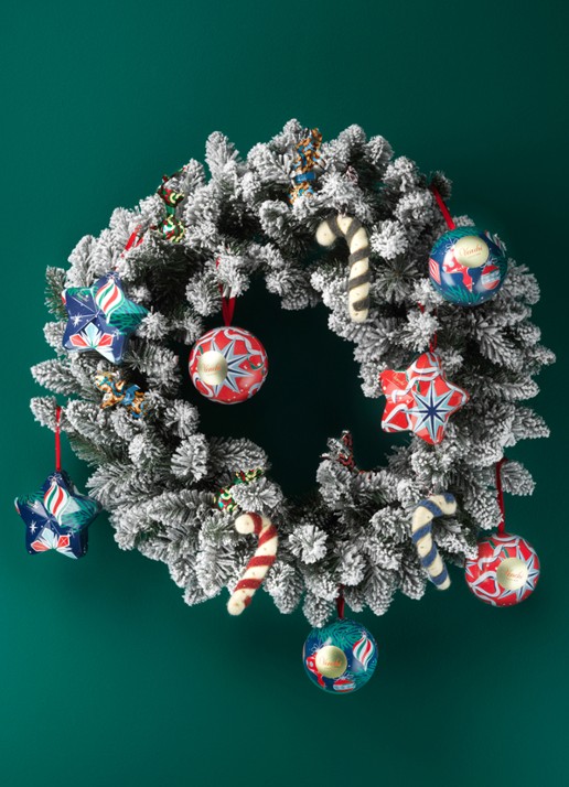 Venchi Christmas Vintage Dream kerstbal met chocolade 46 gram - achterkant undefined