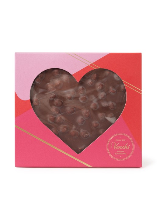 Venchi Heart melkchocolade tablet 300 gram - voorkant undefined