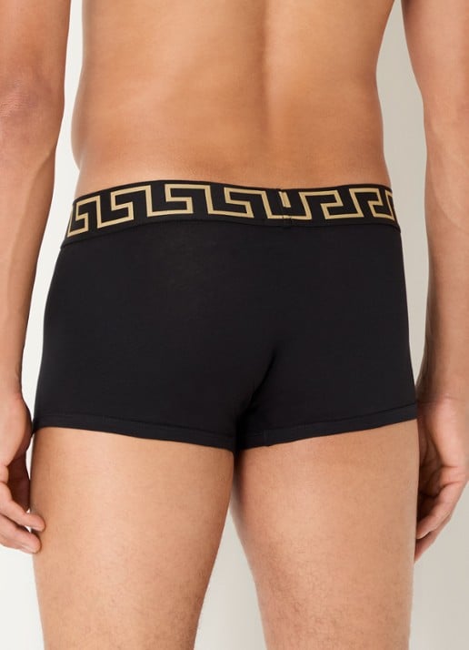 Versace Boxershorts met logoband in 2-pack - achterkant zwart