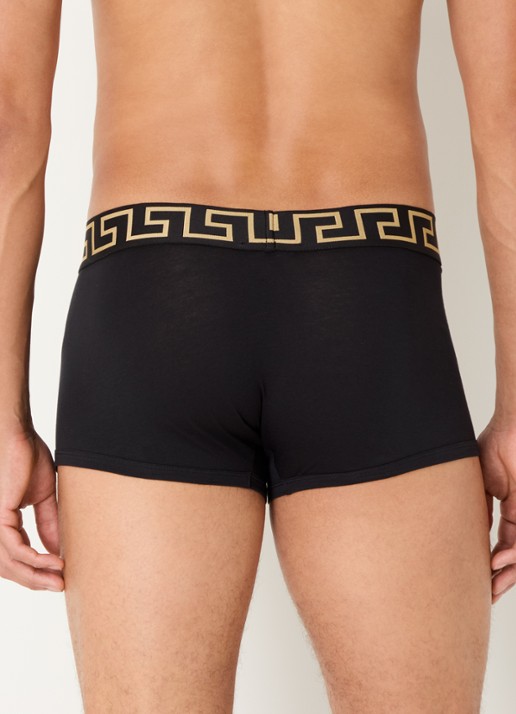 Versace Boxershorts met logoband in 3-pack - achterkant 4 zwart