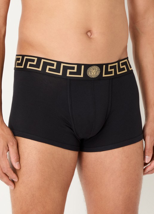 Versace Boxershorts met logoband in 3-pack - voorkant 3 zwart