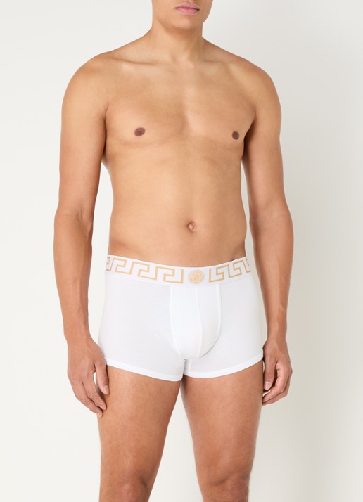 Versace Boxershorts met logoband - detail wit