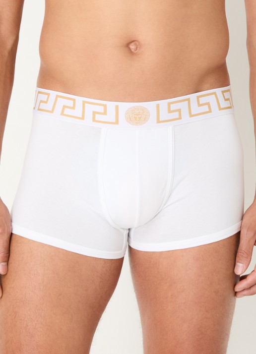 Versace Boxershorts met logoband - voorkant 3 wit