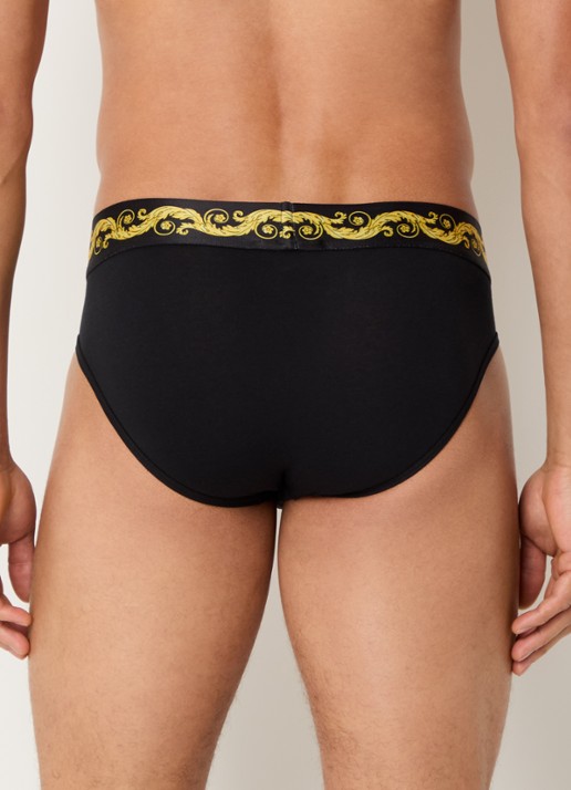 Versace Boxerslip met logoband - achterkant 4 zwart