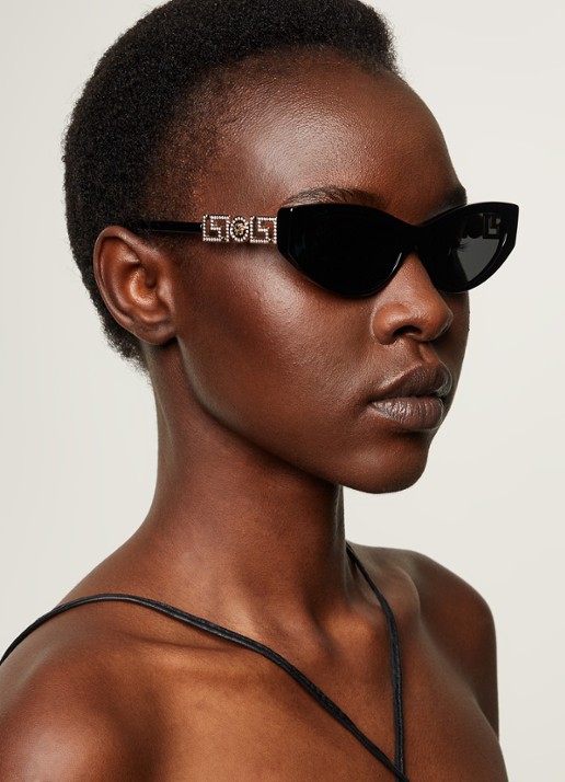 Versace Cat Eye zonnebril VE4470B - voorkant 5 zwart