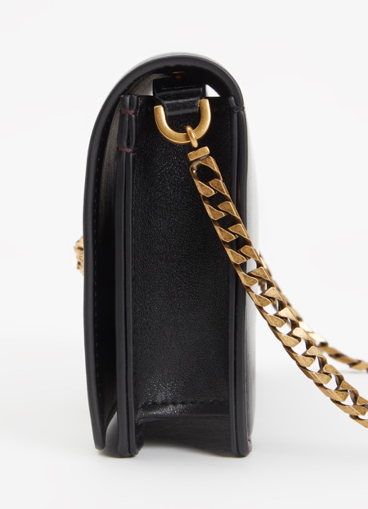 Versace Emblème clutch van lamsleer met afneembare schouderriem - detail 2 zwart