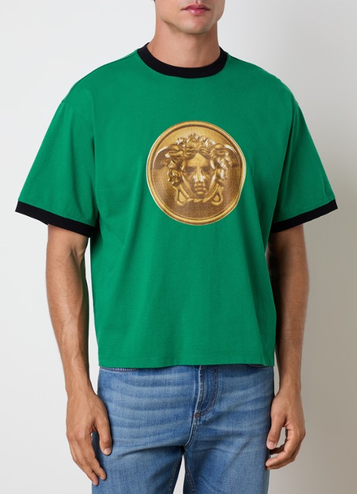 Versace Gold Coin T-shirt met logoprint