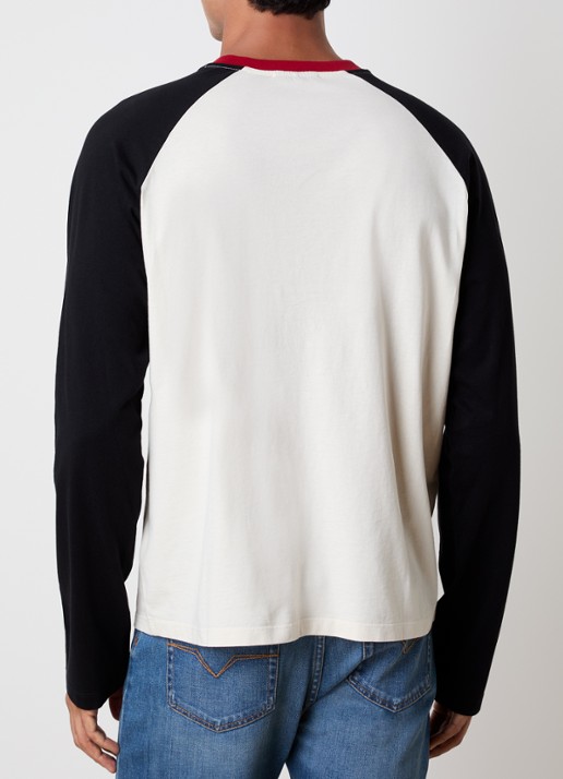 Versace Medusa Moneta longsleeve met logoprint - achterkant 5 gebroken wit