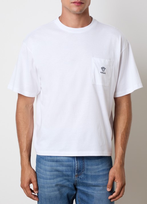 Versace Medusa T-shirt met logoborduring