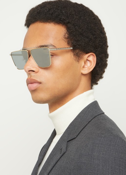 Versace Piloten zonnebril VE2266 - voorkant 2 goud