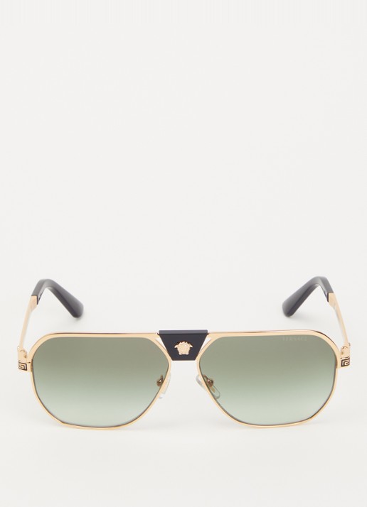 Versace Piloten zonnebril VE2294 - detail goud