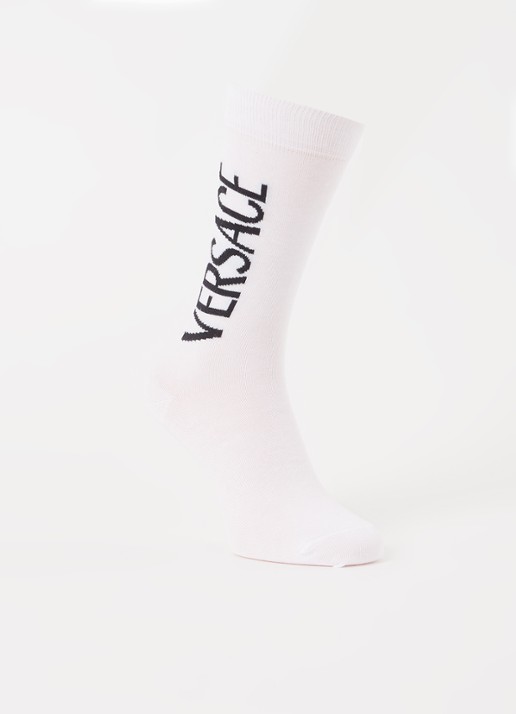 Versace Sokken met logo  - voorkant wit
