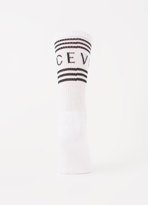 Versace Sportsokken met logo  - voorkant 2 wit