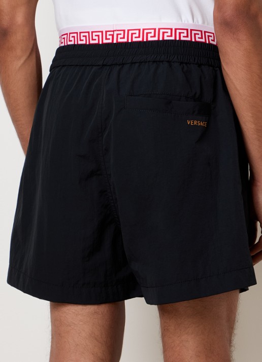Versace Zwemshorts met steekzakken en logo - achterkant 3 zwart