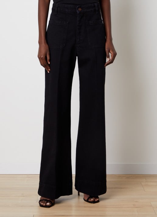 Victoria Beckham Alina high waist wide leg jeans met gekleurde wassing