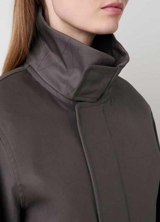 Victoria Beckham Bomberjack met steekzakken - detail 5 taupe