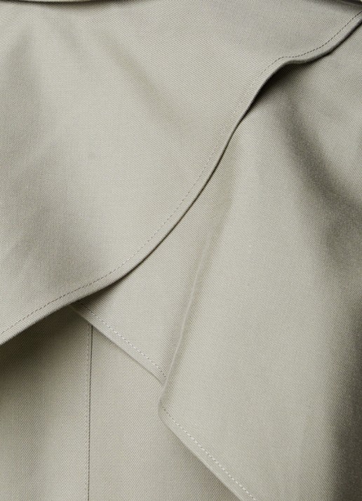 Victoria Beckham Car trenchcoat met ceintuur en steekzakken - detail 3 groen