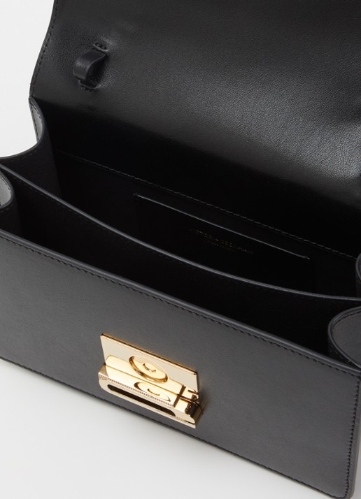 Victoria Beckham Dorian Small handtas van kalfsleer met afneembare schouderriem - detail 4 zwart