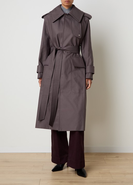 Victoria Beckham Philippa trenchcoat met strikceintuur