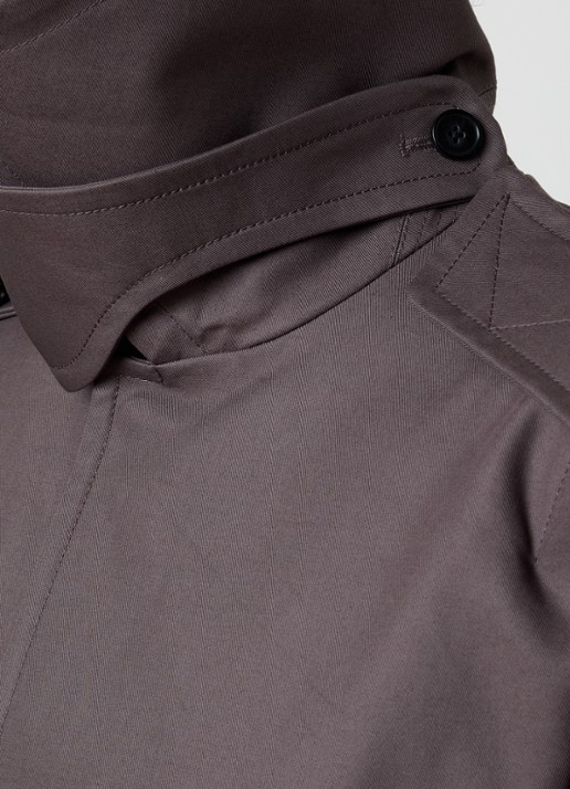 Victoria Beckham Philippa trenchcoat met strikceintuur - detail 6 antraciet