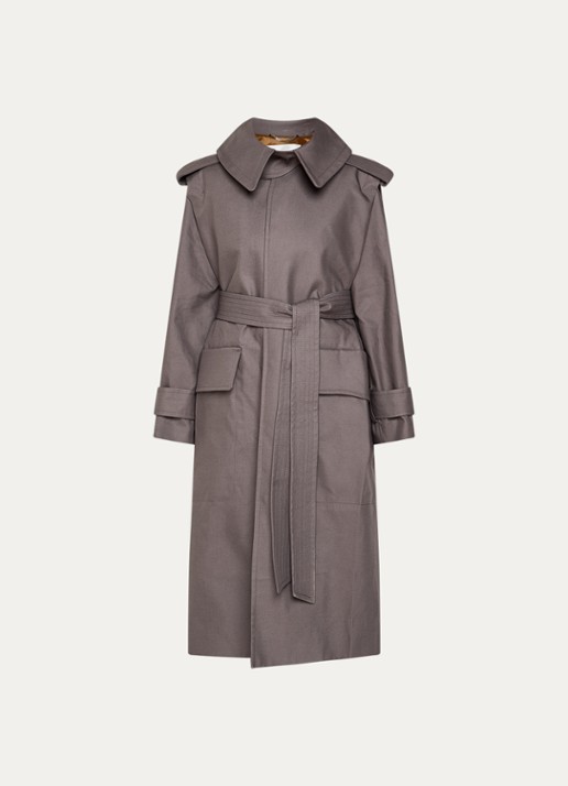 Victoria Beckham Philippa trenchcoat met strikceintuur